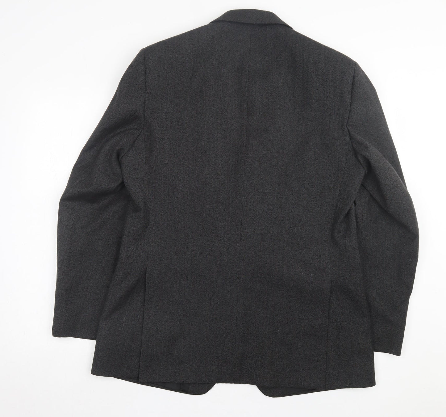 Preworn Mens Grey Striped Wool Jacket Suit Jacket Size 40