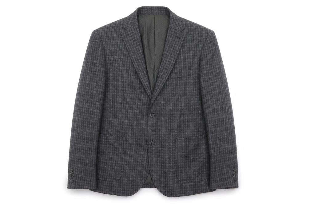 NEXT Mens Grey Plaid Wool Jacket Suit Jacket Size 42