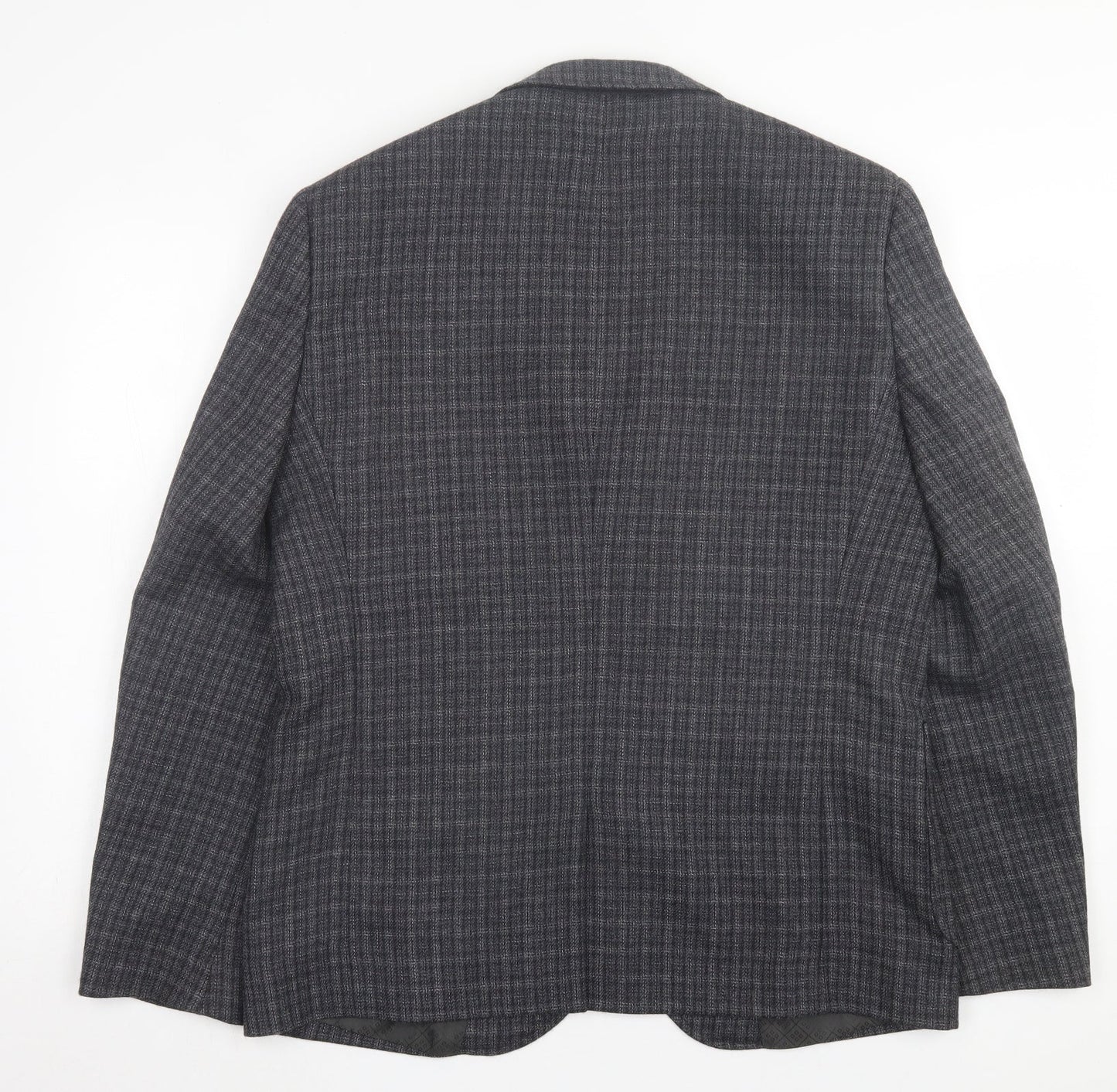 NEXT Mens Grey Plaid Wool Jacket Suit Jacket Size 42