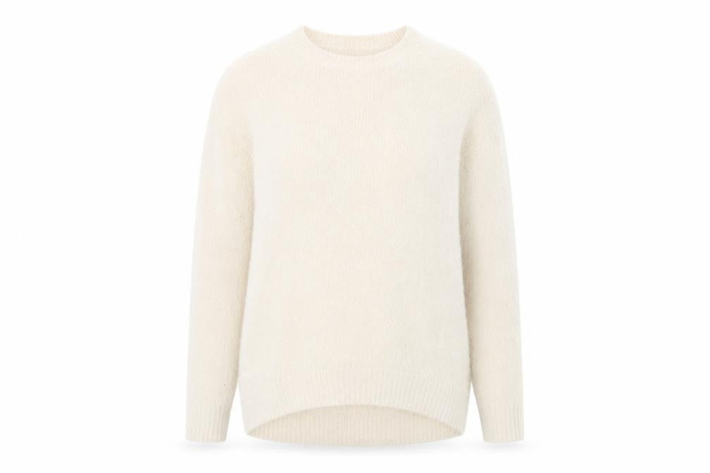 New Look Womens Beige Round Neck Nylon Pullover Jumper Size 8