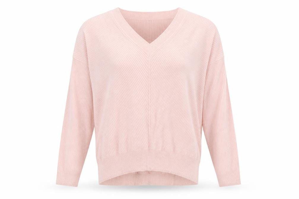 George Womens Pink V-Neck Viscose Pullover Jumper Size 12