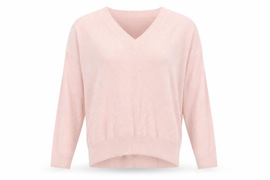 George Womens Pink V-Neck Viscose Pullover Jumper Size 12