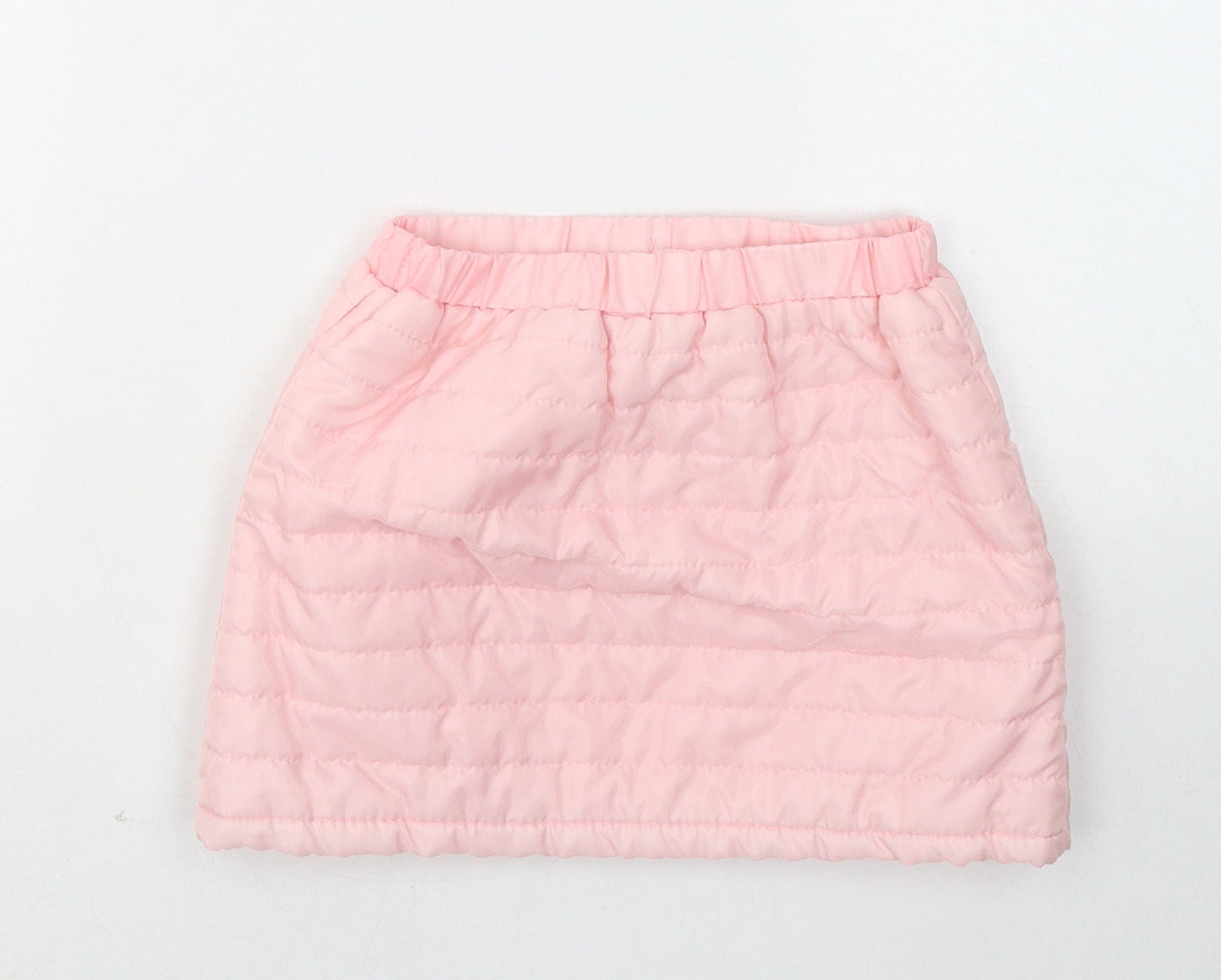 Preworn Girls Pink Polyester A-Line Skirt Size 5-6 Years Regular