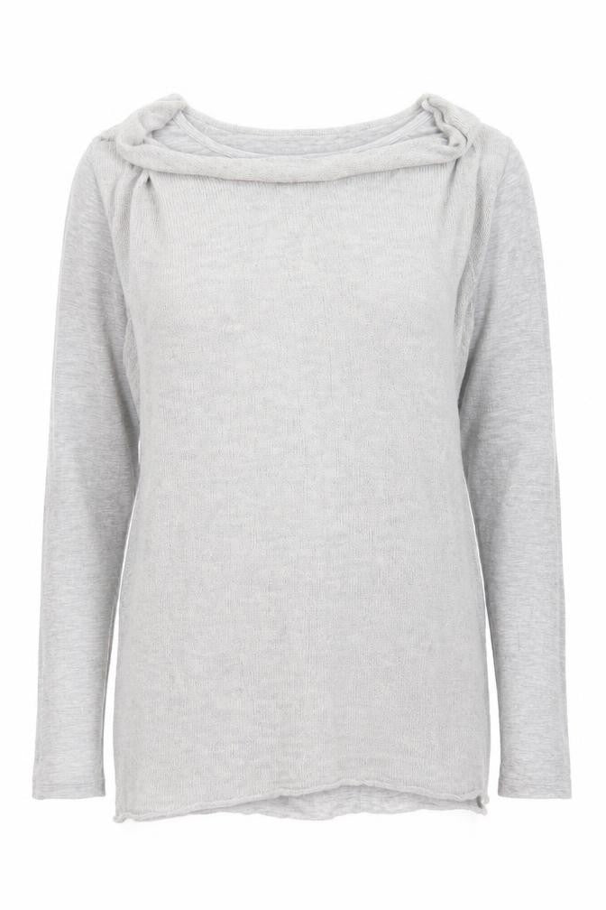 Mini velvet Womens Grey Crew Neck Acrylic Pullover Jumper Size 12