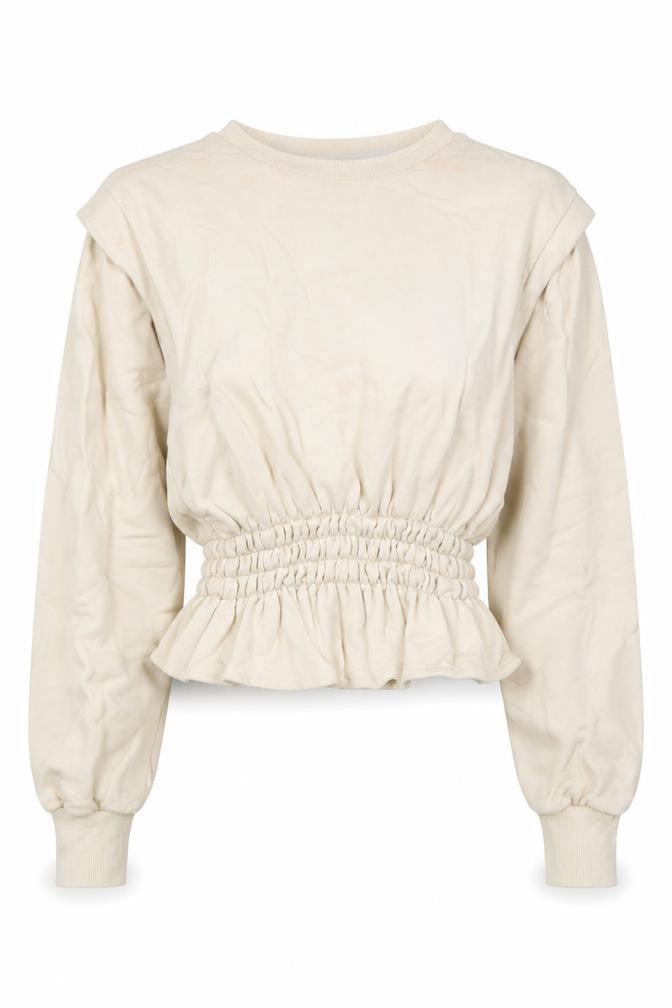 Pull&Bear Womens Beige Round Neck Cotton Pullover Jumper Size S