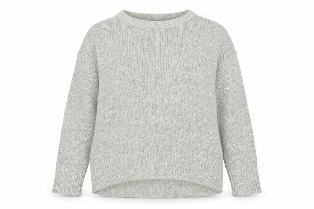 New Look Womens Grey Round Neck Acrylic Pullover Jumper Size S