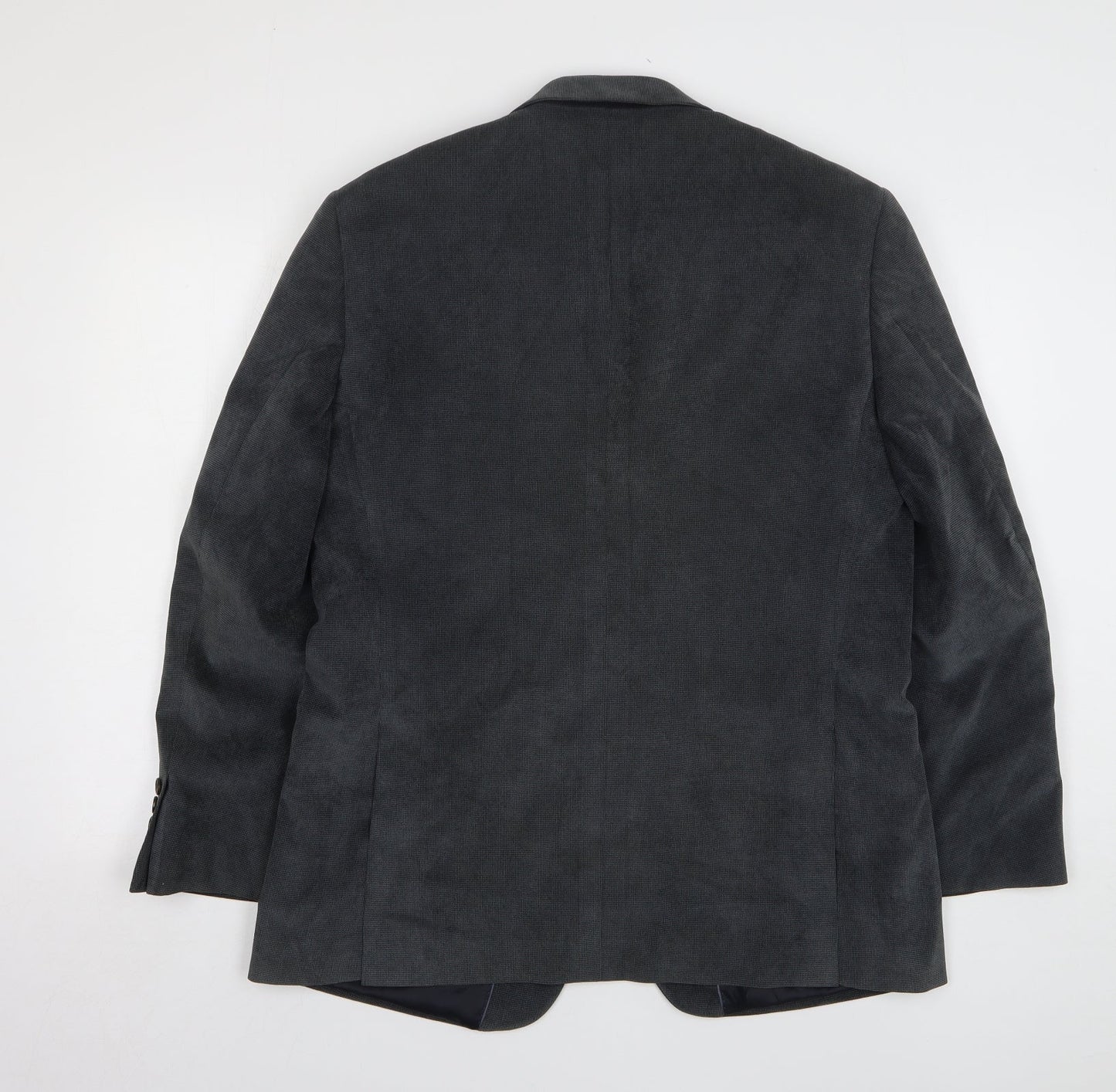 Brook Taverner Mens Grey Polyester Jacket Suit Jacket Size 40