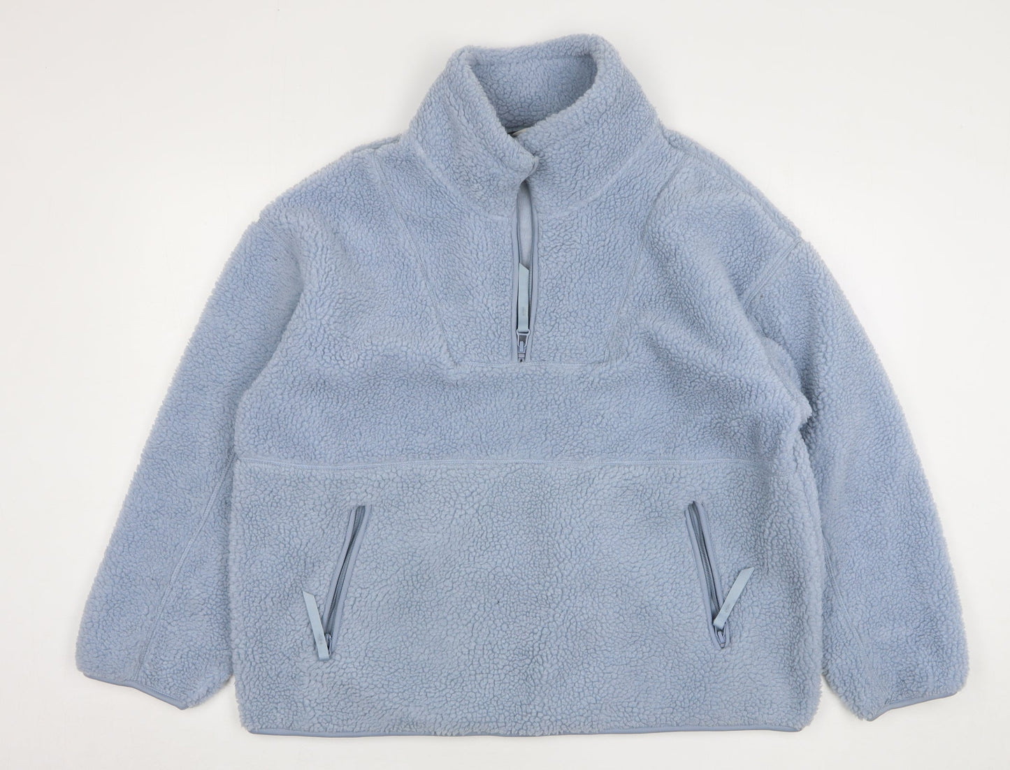 Primark Womens Blue Polyester Pullover Sweatshirt Size 4 Zip