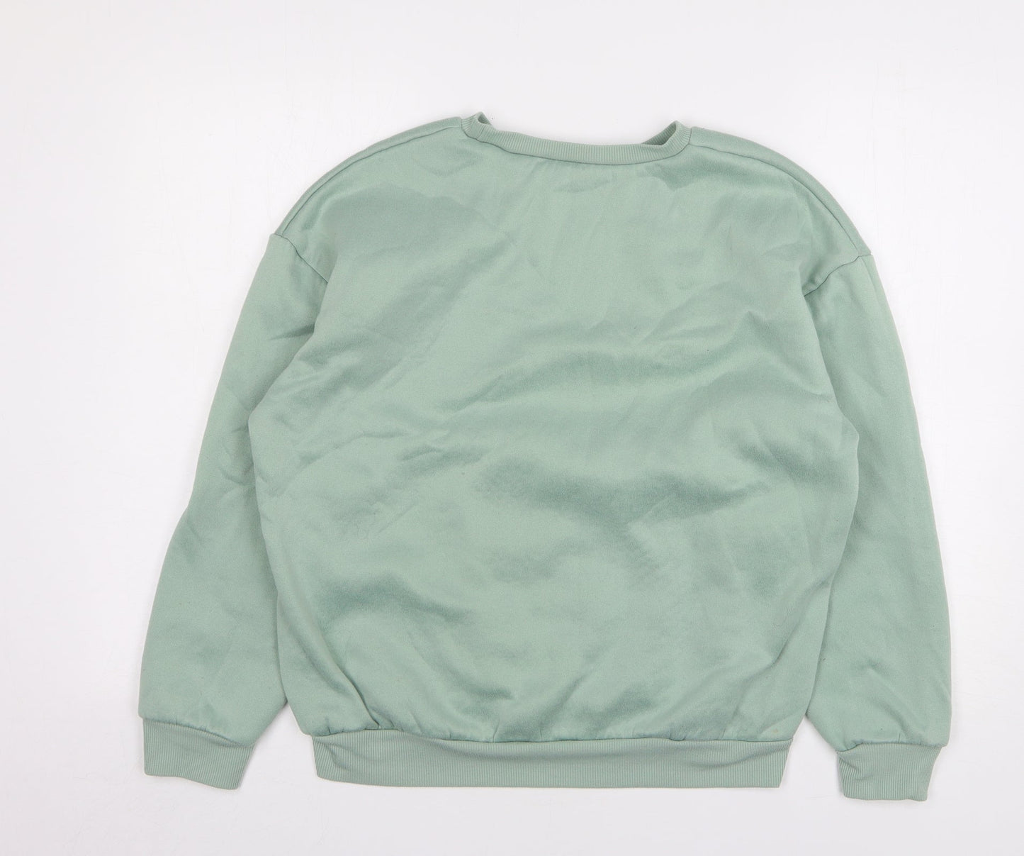 SheIn Womens Green Polyester Pullover Sweatshirt Size L