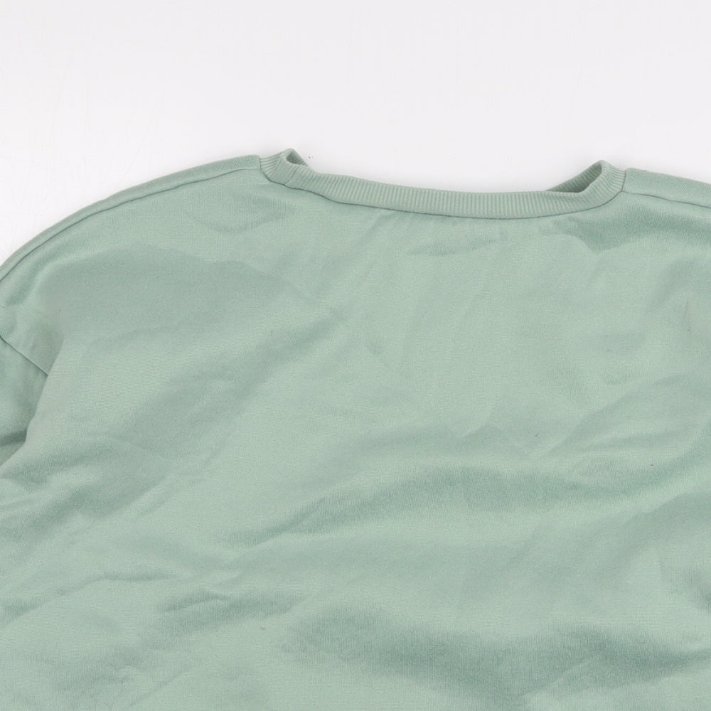 SheIn Womens Green Polyester Pullover Sweatshirt Size L