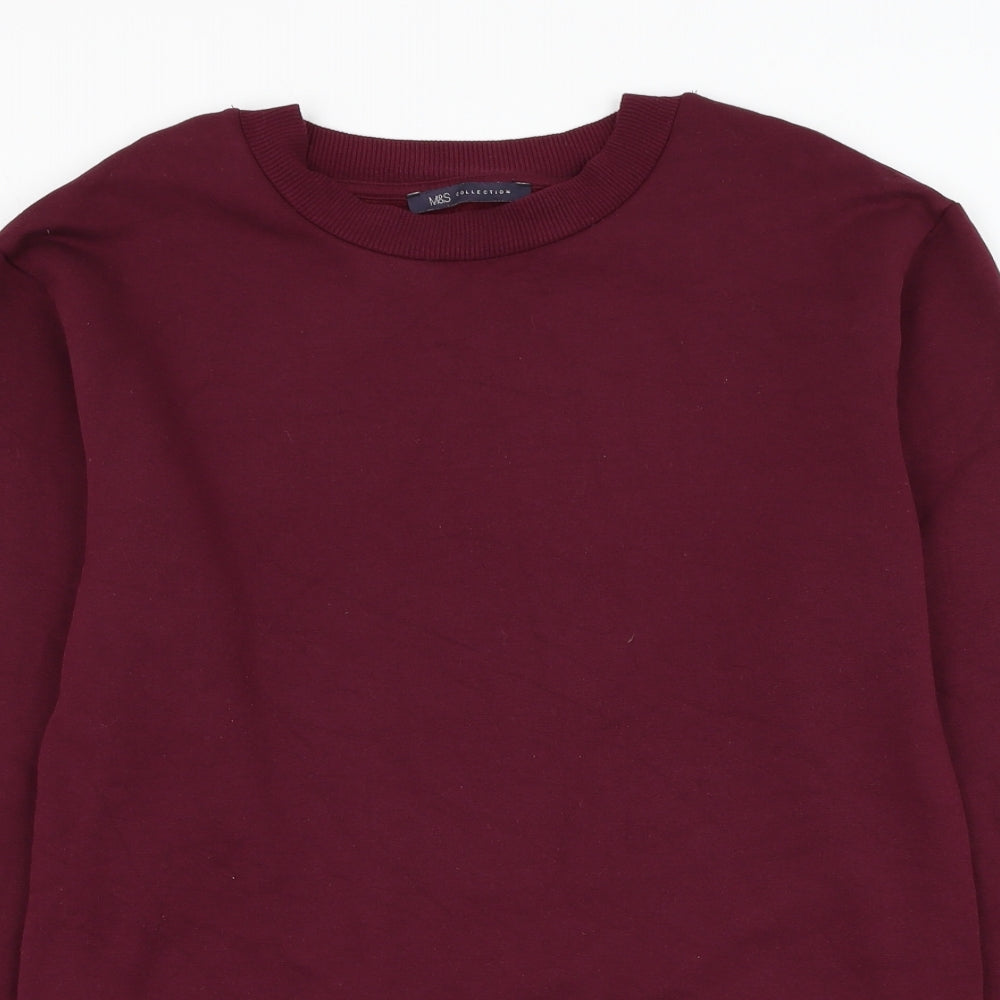 Marks and Spencer Womens Purple Viscose Pullover Sweatshirt Size 8 Pullover
