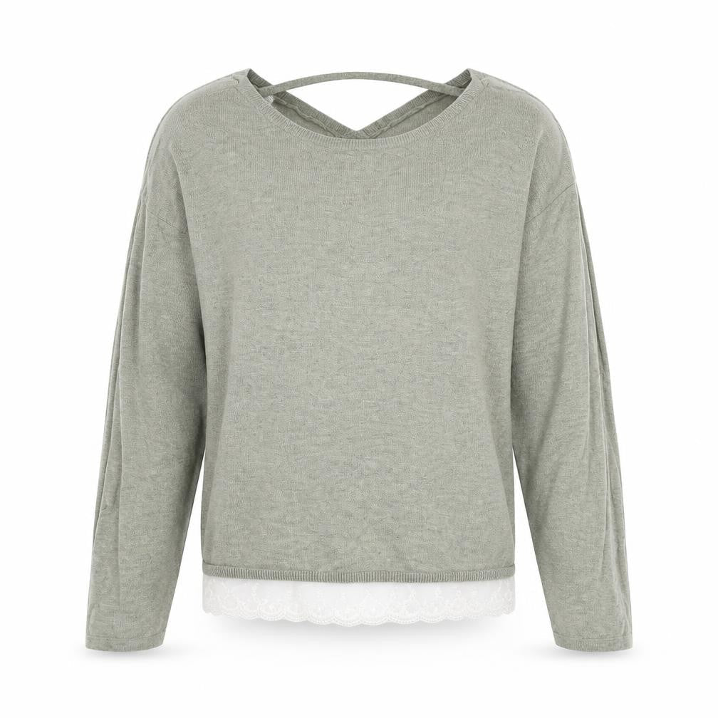 H&M Girls Grey Round Neck Cotton Pullover Jumper Size 13-14 Years Pullover