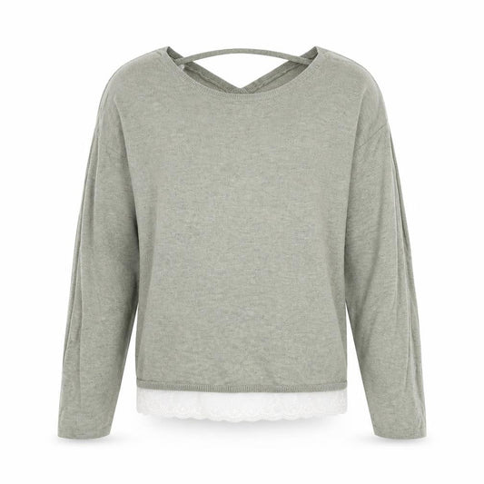 H&M Girls Grey Round Neck Cotton Pullover Jumper Size 13-14 Years Pullover