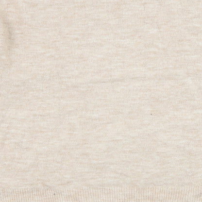 H&M Womens Beige Round Neck Acrylic Pullover Jumper Size L