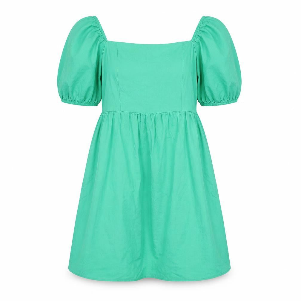 New Look Womens Green Polyester A-Line Size 12 Square Neck Pullover