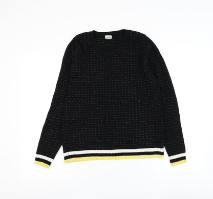 Pimkie Womens Black Round Neck Viscose Pullover Jumper Size L