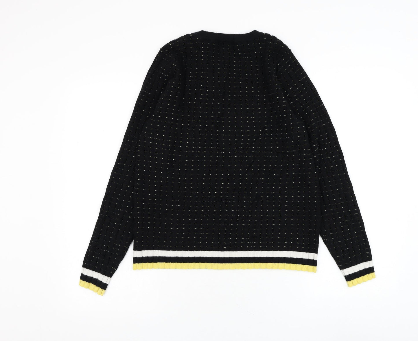 Pimkie Womens Black Round Neck Viscose Pullover Jumper Size L
