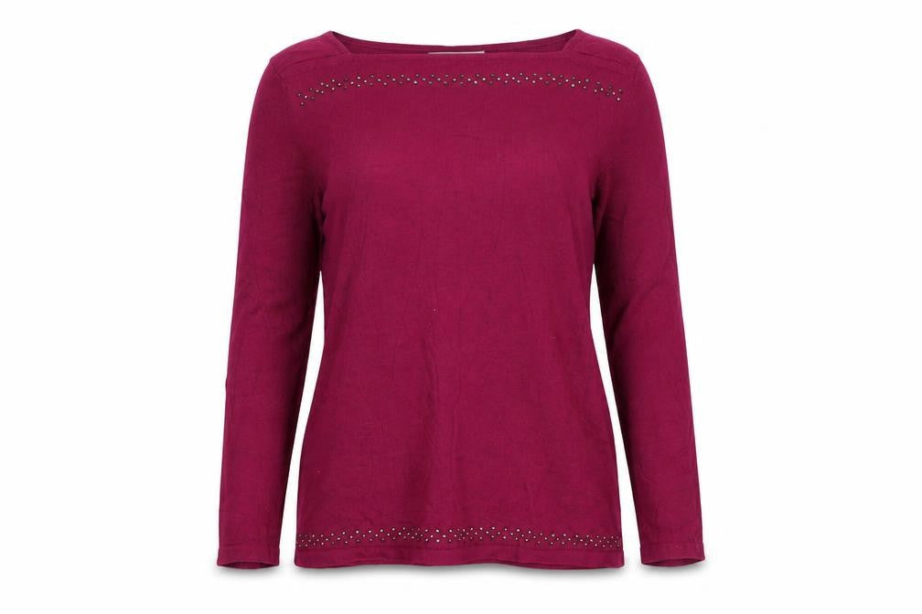NEXT Womens Purple Round Neck Cotton Pullover Jumper Size 12