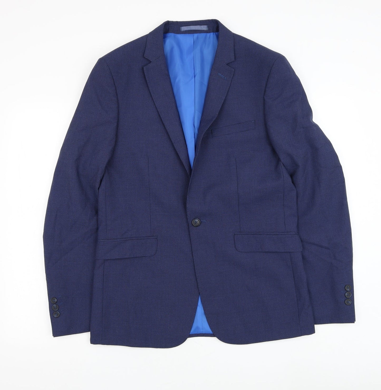 Marks and Spencer Mens Blue Polyester Jacket Suit Jacket Size 38