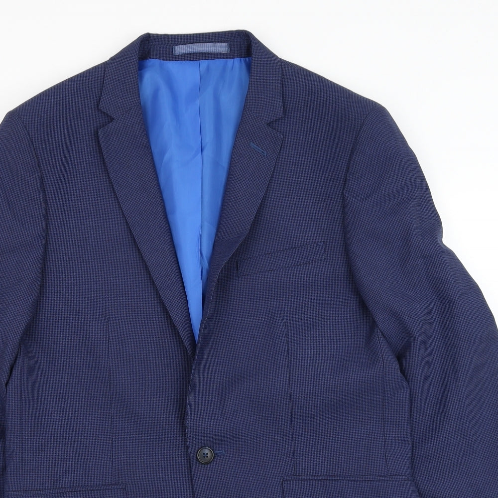 Marks and Spencer Mens Blue Polyester Jacket Suit Jacket Size 38