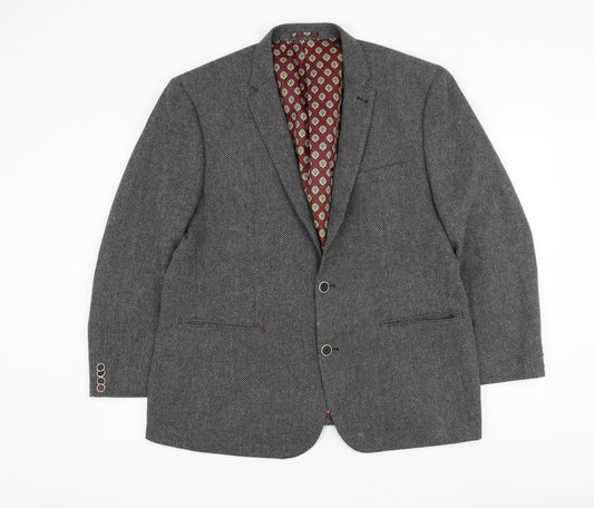 Matalan Mens Grey Polyester Jacket Suit Jacket Size 42