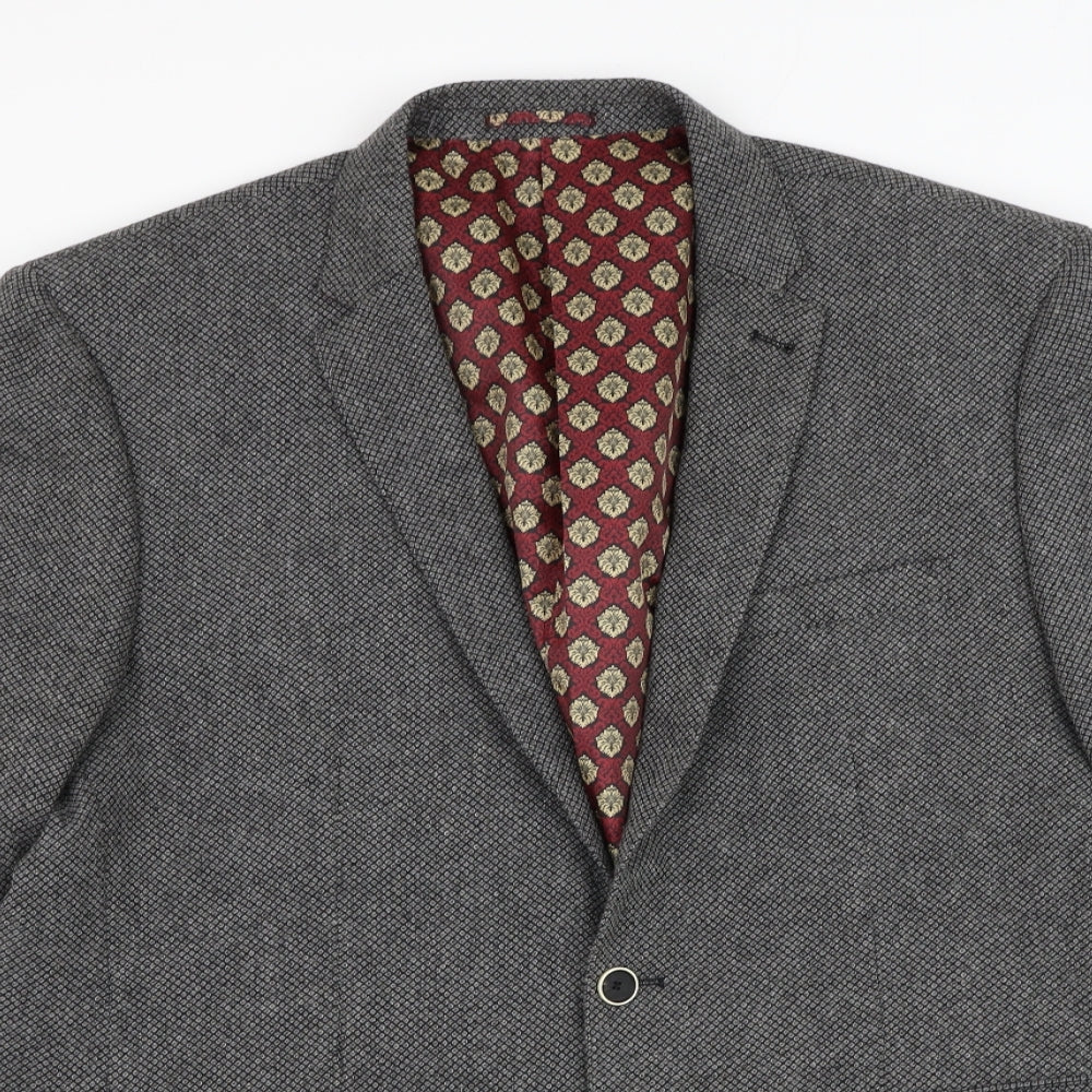Matalan Mens Grey Polyester Jacket Suit Jacket Size 42