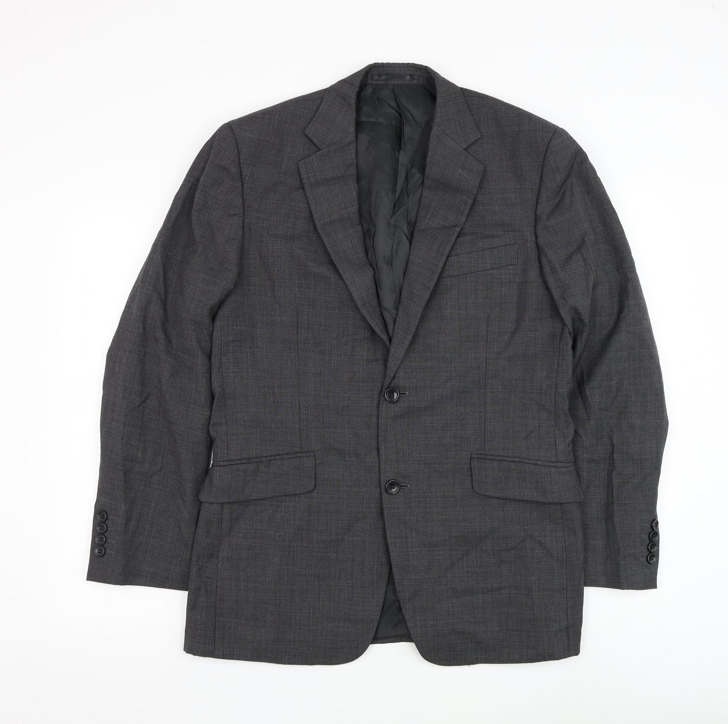 Savoy Taylors Guild Mens Grey Wool Jacket Suit Jacket Size 38