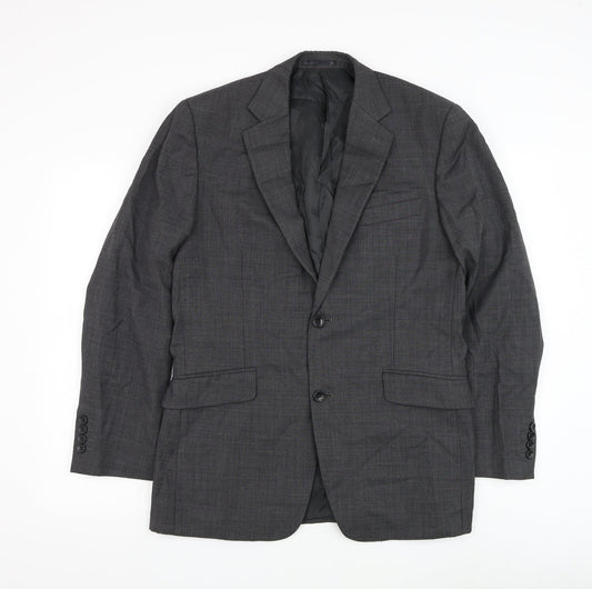 Savoy Taylors Guild Mens Grey Wool Jacket Suit Jacket Size 38