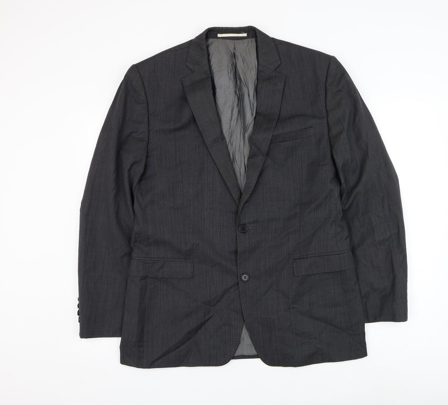 French Connection Mens Grey Wool Jacket Suit Jacket Size 40