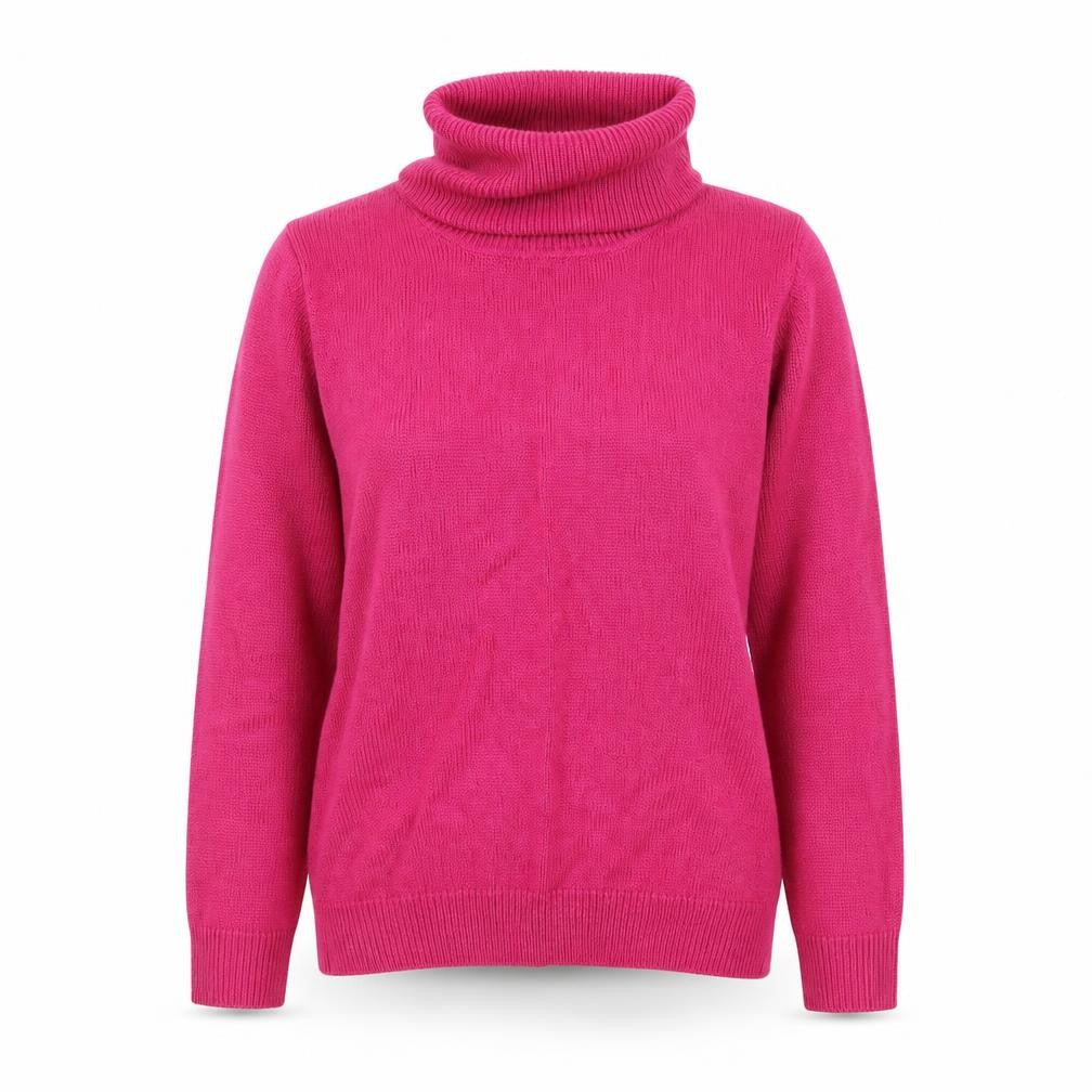 Damart Womens Pink Roll Neck Acrylic Pullover Jumper Size 10