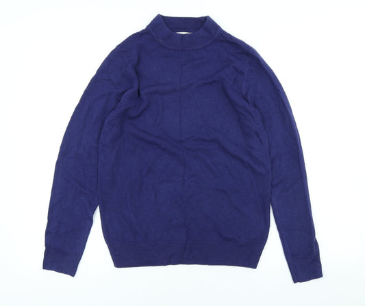 Marks and Spencer Womens Purple High Neck Acrylic Pullover Jumper Size 10