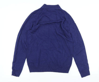 Marks & Spencer Womens Purple High Neck Acrylic Pullover Jumper Size 10