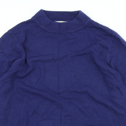 Marks & Spencer Womens Purple High Neck Acrylic Pullover Jumper Size 10