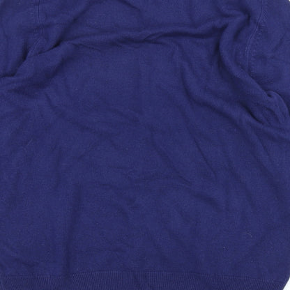Marks & Spencer Womens Purple High Neck Acrylic Pullover Jumper Size 10