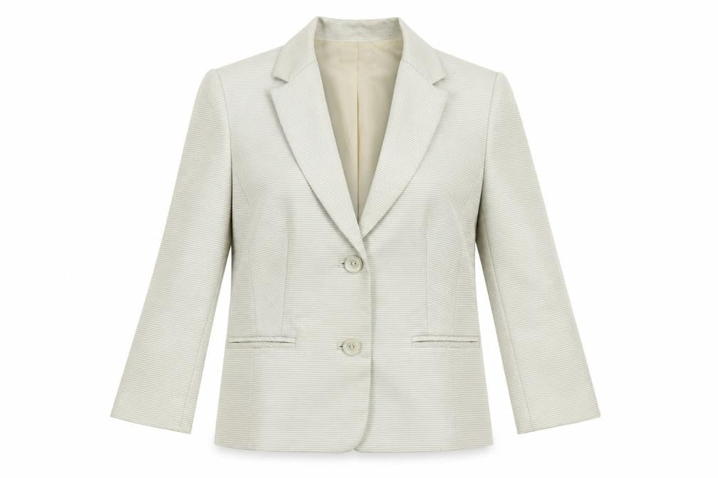 Planet Womens Ivory Polyester Jacket Blazer Size 8