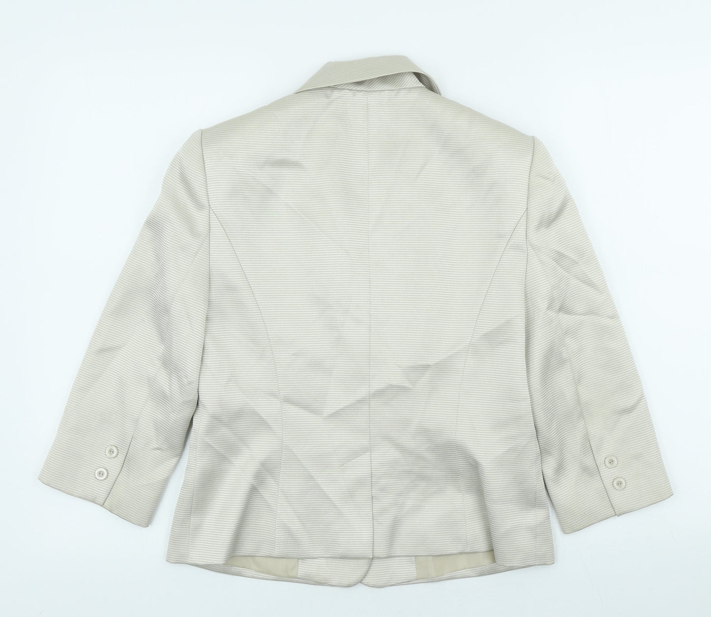 Planet Womens Ivory Polyester Jacket Blazer Size 8