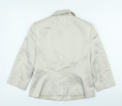 Planet Womens Ivory Polyester Jacket Blazer Size 8
