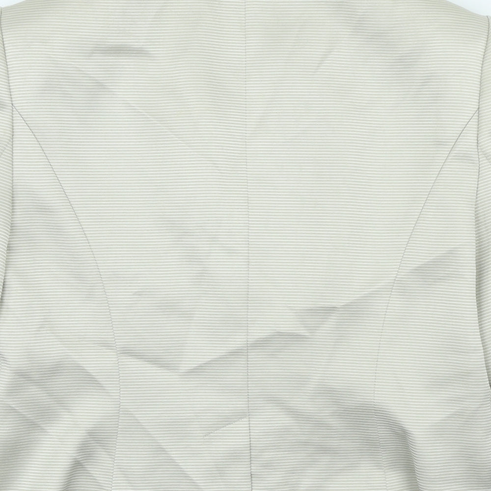 Planet Womens Ivory Polyester Jacket Blazer Size 8