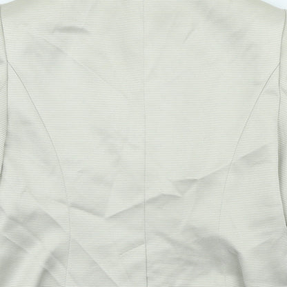 Planet Womens Ivory Polyester Jacket Blazer Size 8