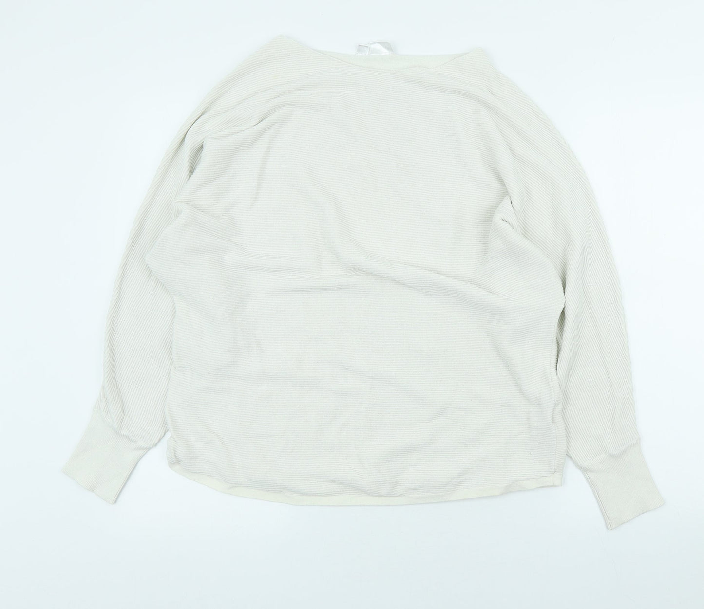 Body Flirt Womens Ivory Scoop Neck Cotton Pullover Jumper Size M
