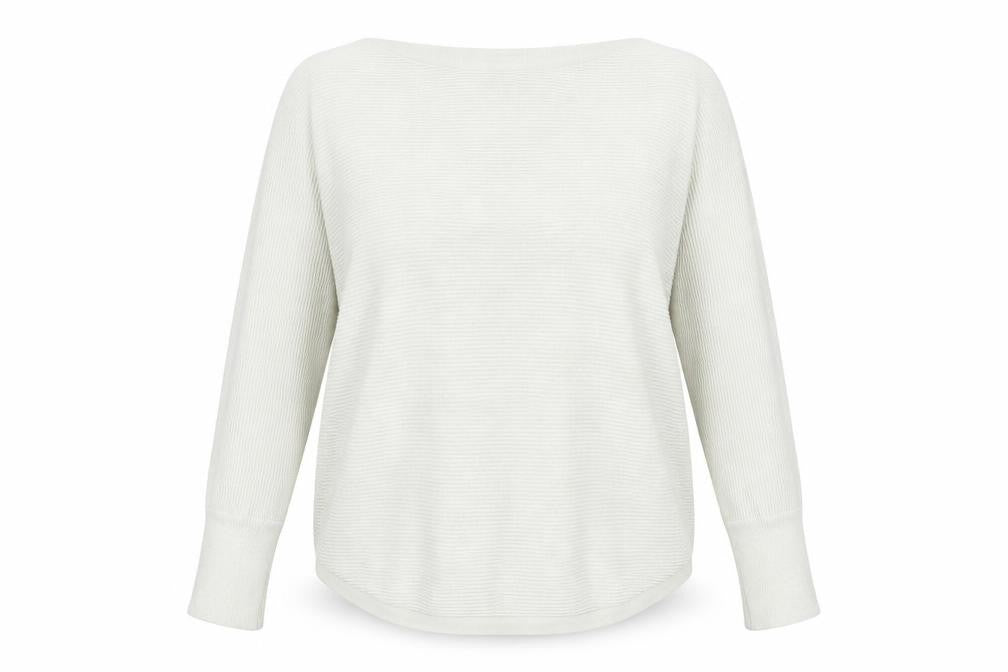 Body Flirt Womens Ivory Scoop Neck Cotton Pullover Jumper Size M