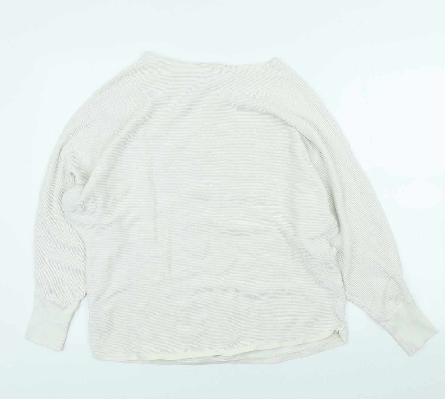 Body Flirt Womens Ivory Scoop Neck Cotton Pullover Jumper Size M