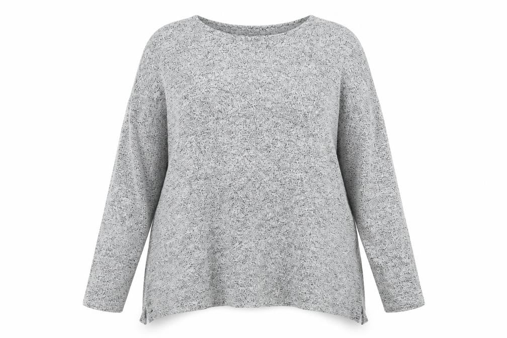 Papaya Womens Grey Crew Neck Polyester Pullover Jumper Size 16