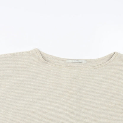 George Womens Beige Boat Neck Viscose Pullover Jumper Size L