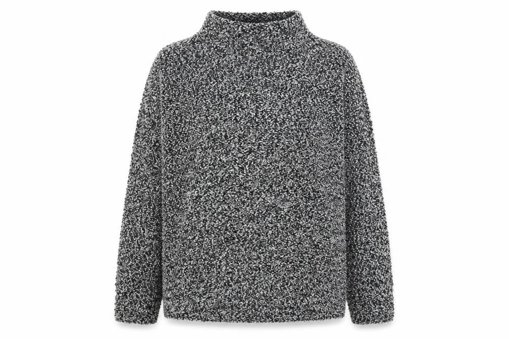 Primark Womens Black Mock Neck Polyester Pullover Jumper Size 12