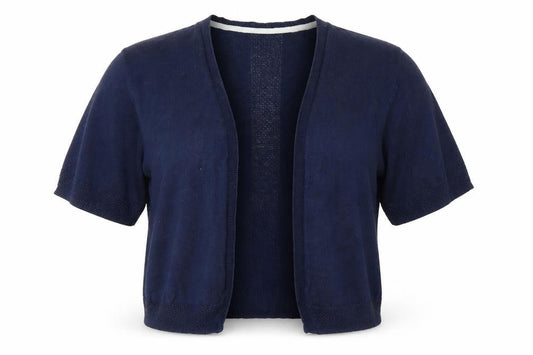 Tu Womens Blue V-Neck Cotton Cardigan Jumper Size 12