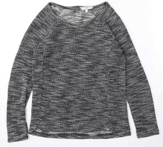 New Look Womens Black Boat Neck Polyester Pullover Jumper Size 8