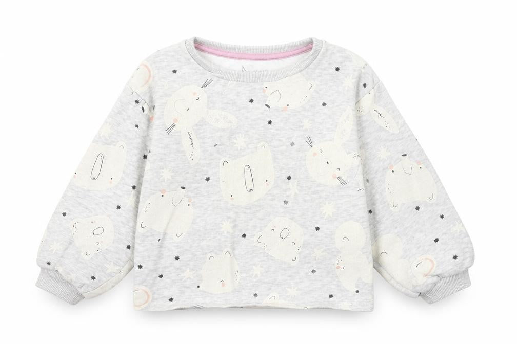 Nutmeg Boys Grey Round Neck Cotton Pullover Jumper Size 2-3 Years - Cute Animals