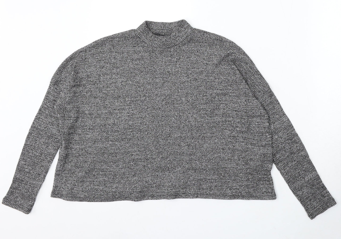 Divided by H&M Womens Grey Round Neck Polyester Pullover Jumper Size S