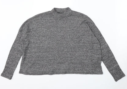 Divided by H&M Womens Grey Round Neck Polyester Pullover Jumper Size S